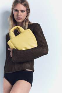 Стеганая сумка Zara, желтый