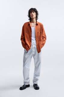 Рубашка свободного кроя - ограниченная серия Zara, оранжевый