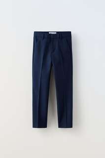 Текстурные брюки от костюма Zara, темно-синий