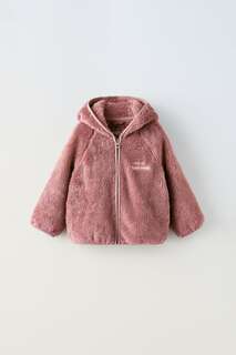 Куртка из искусственного меха Zara, розовый