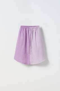 Текстурная юбка миди Zara, розовый / лиловый