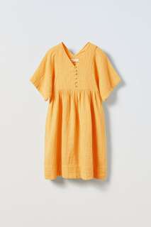 Текстурное платье Zara, оранжевый