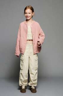 Текстурированная куртка для пилота Zara, розовый