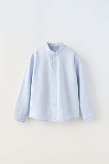 Текстурная рубашка Zara, синий
