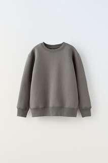 Одноцветный свитер Zara, антрацитово-серый