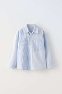 Рубашка в полоску Zara, синий