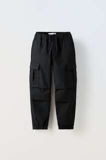Технические брюки карго Zara, черный
