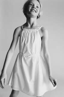 Платье из технического пояса Zara, белый