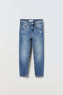 Настоящие свободные джинсы Zara, средне-синий