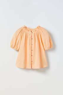 Текстурная рубашка Zara, оранжевый
