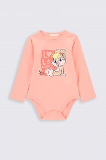 Боди с длинным рукавом Coccodrillo Looney Tunes, розовый