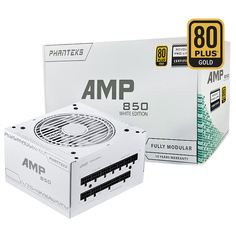 Блок питания Phanteks AMP 850W Gold, 850 Вт, белый