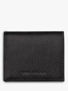 Кожаный кошелек для монет Longchamp Le Foulonné, черный