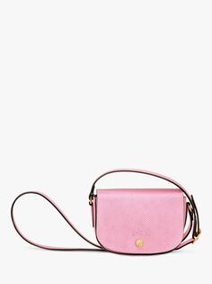 Кожаная сумка через плечо Longchamp Epure, розовая
