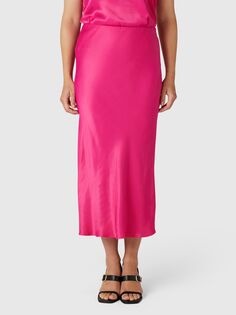 Vivere By Savannah Miller Атласная юбка-комбинация Clara с косым вырезом, розовая