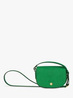Кожаная сумка через плечо Longchamp Epure, зеленая