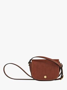 Кожаная сумка через плечо Longchamp Epure, коричневая