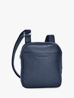 Кожаная сумка через плечо Longchamp Le Foulonné, темно-синяя