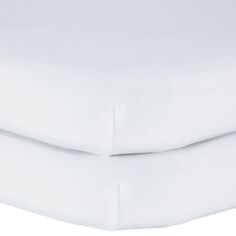 Прикроватная простыня для кроватки John Lewis GOTS из органического хлопка, упаковка из 2 шт., 50 x 83 см, белый