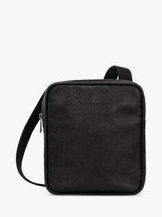 Кожаная сумка через плечо Longchamp Le Foulonné, черная