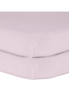 Простыня для кроватки John Lewis GOTS из органического хлопка, комплект из 2 шт., 50 x 83 см, розовый