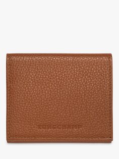 Кожаный кошелек для монет Longchamp Le Foulonné, карамель