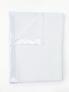 Одеяло для коляски John Lewis Baby GOTS из органического хлопка, 90 x 70 см, белое