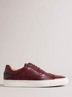 Гибридные туфли броги из полированной кожи Ted Baker, Oxblood