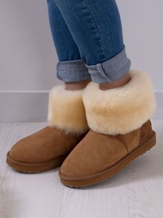 Сапоги Just Sheepskin Cornwall из овчины, Каштановый