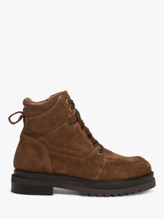 AND/OR Замшевые байкерские ботинки на шнуровке Paramounte, светло-коричневые
