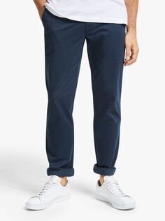 Темно-синие узкие винтажные стираные брюки чинос John Lewis