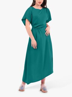 Платье-кимоно А-силуэта Closet London, зеленый