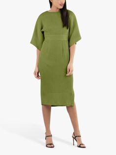 Платье миди с рукавами-кимоно Closet London, зеленый
