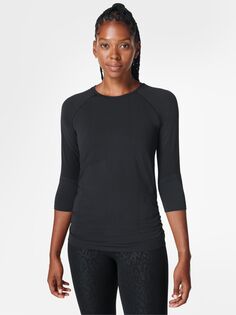 Бесшовный топ для йоги Sweaty Betty Dynamic, черный