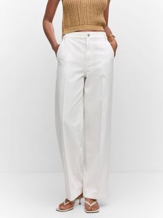 Широкие джинсы Mango Tailor, белые