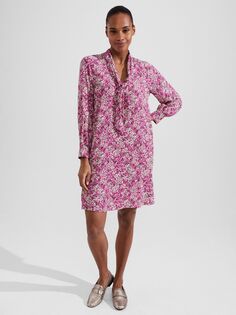 Мини-платье Hobbs Monroe с абстрактным принтом, Розовый/Мульти Hobb's