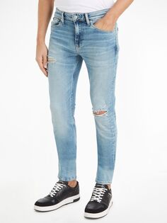Узкие зауженные джинсы Calvin Klein Jeans, светлый деним