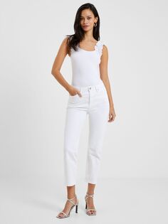 Укороченные джинсы-стрейч French Connection Conscious, белые