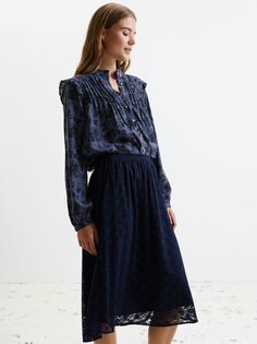 Рубашка с длинным рукавом Lollys Laundry Dawn, темно-синий/черный