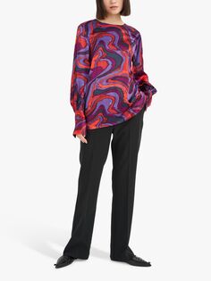 Блузка с длинными рукавами InWear Fergia, фиолетовый/мульти