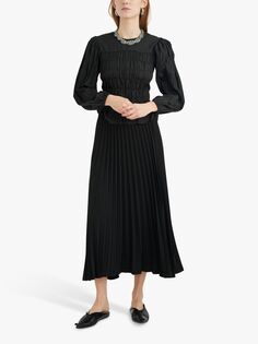 InWear Kitra Приталенная блузка с объемными рукавами, черная