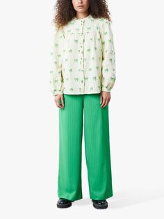 Рубашка Lollys Laundry Cara Volume, неоново-зеленый