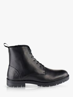 Кожаные ботинки на шнуровке Silver Street London Farringdon, черные