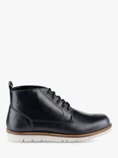 Кожаные ботинки чукка на шнуровке Silver Street London Alderman, черные