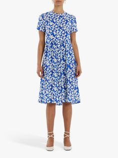 Платье-рубашка с цветочным принтом Lollys Laundry Aliya, синий