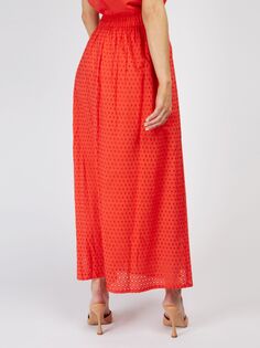 Красная текстурированная макси-юбка с запахом Little Mistress by Vogue Williams