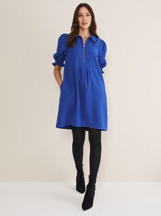 Мини-платье с открытой молнией Phase Eight Candice, синий