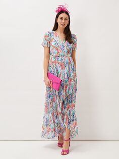 Платье макси Phase Eight Cleo с цветочным принтом, Многоцветный