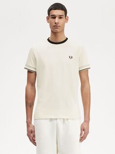 Футболка Fred Perry с ярким краем пике, экрю