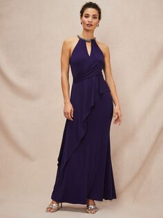 Платье макси из джерси с украшением Phase Eight Harmony, фиолетовое